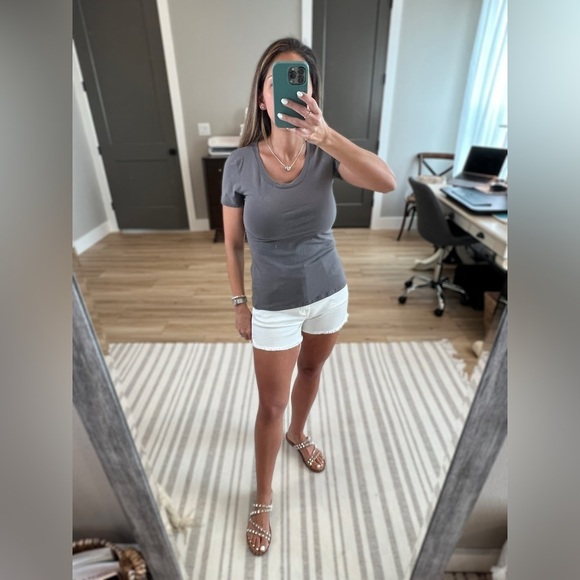 2/$5 Sale - Charcoal Short Sleeve Spandex Tee - Picture 2 of 6